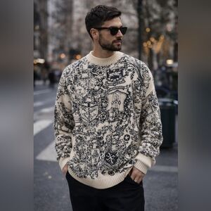 Graphic Thick Cotten Pullover